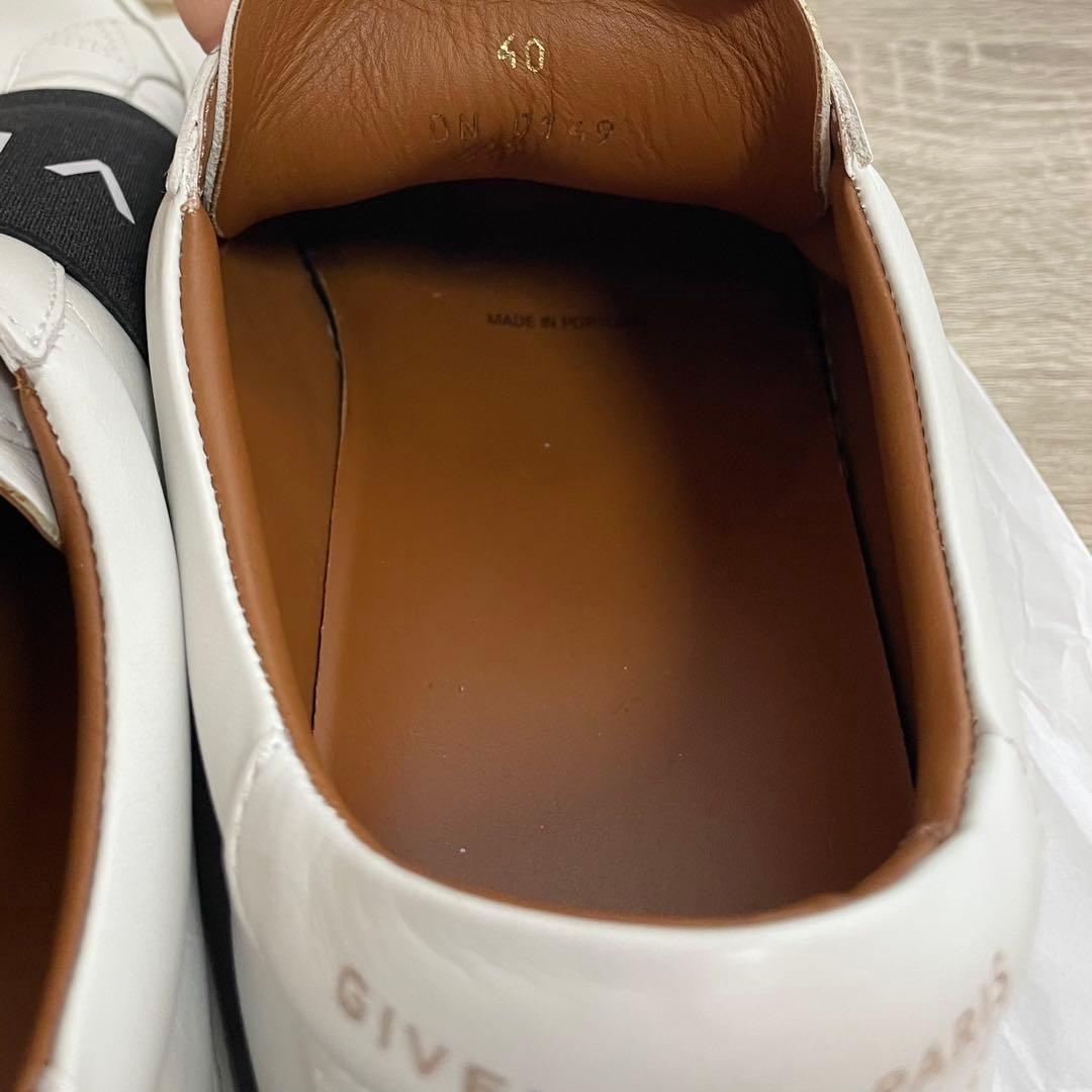 GIVENCHY シティ スニーカー ロゴ スリッポン レザー 白 40