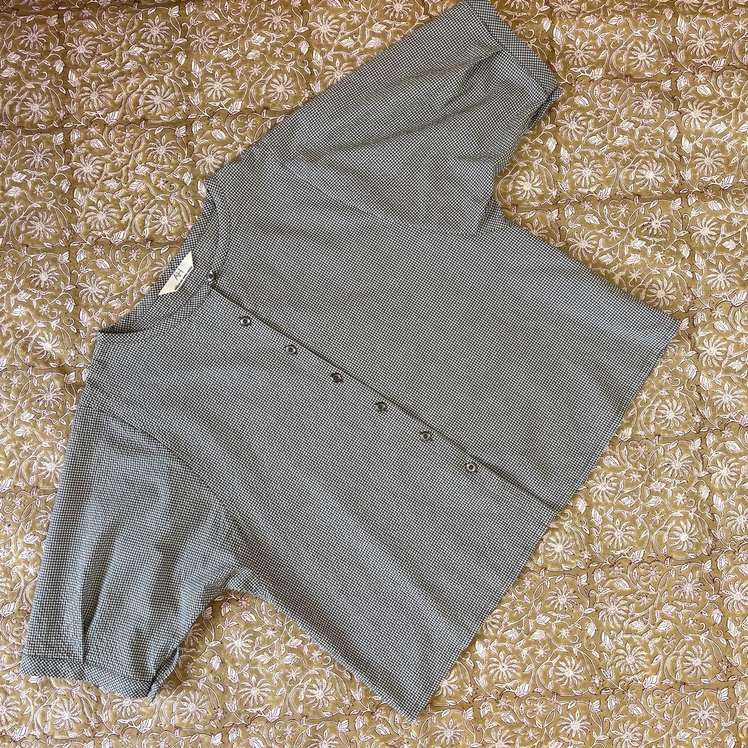 APPLE HOUSE ギンガムチェック　国産ブラウス