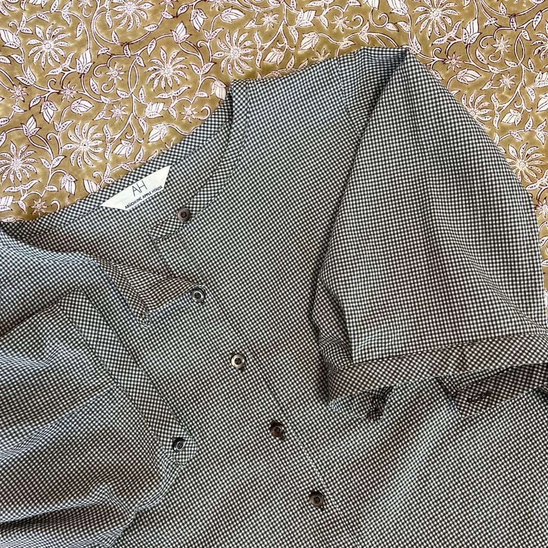 APPLE HOUSE ギンガムチェック　国産ブラウス