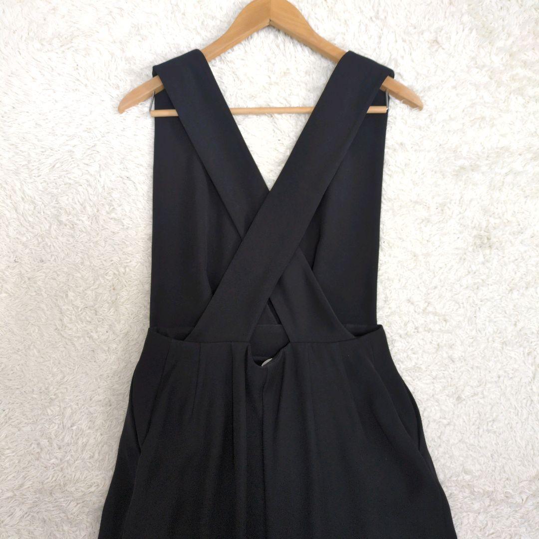 ENFOLD　エンフォルド　 ダブルサテンジャンパースカート 　黒