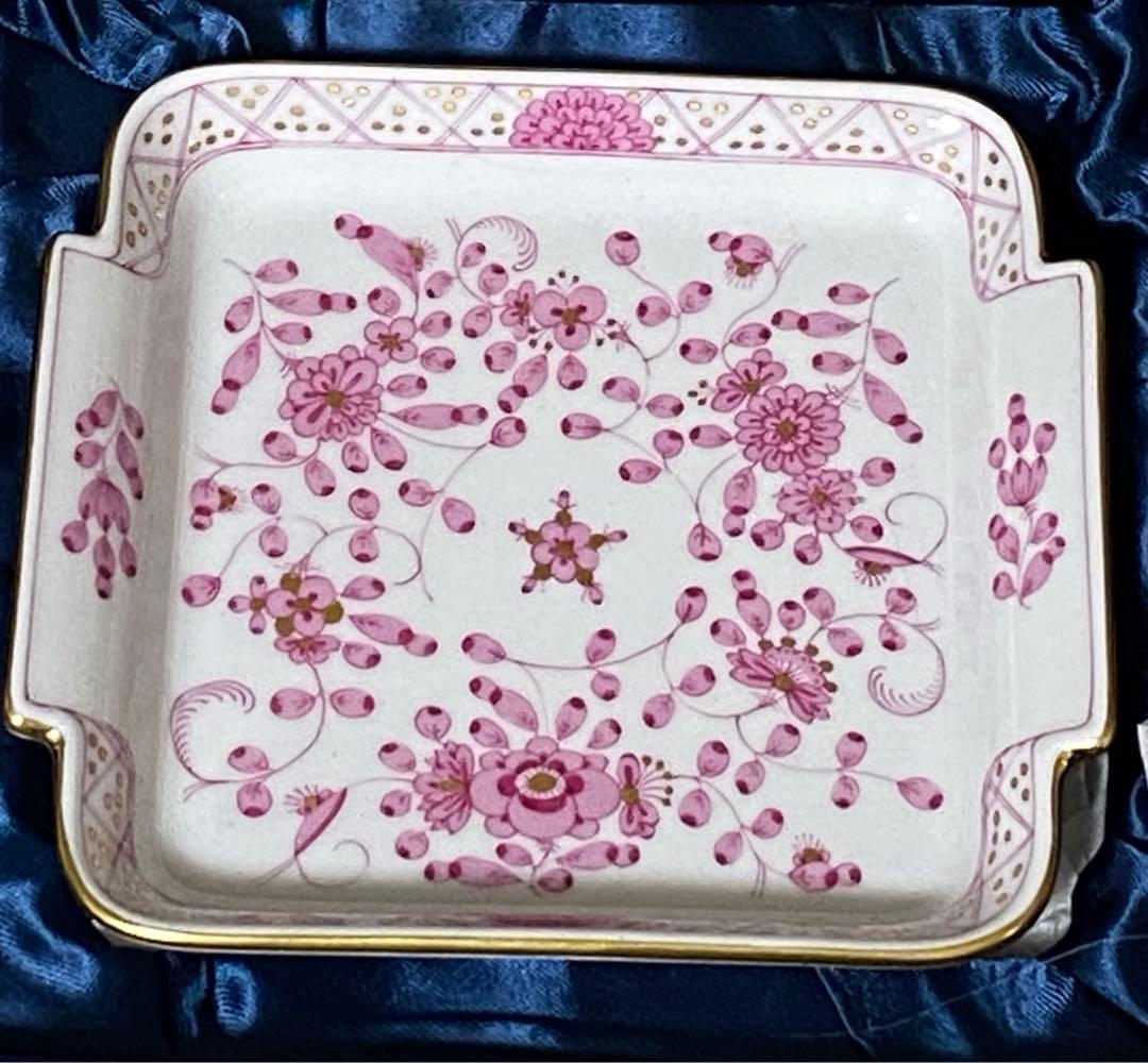 マイセン　角トレー　ディッシュ　6枚入　箱入り 10×11ｃｍ　✖️ 6