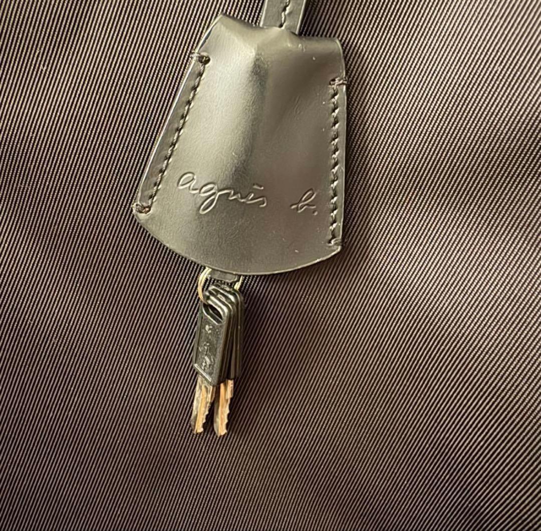 agnes.b VOYAGE 2wayボストンバッグ ナイロン 南京錠 黒