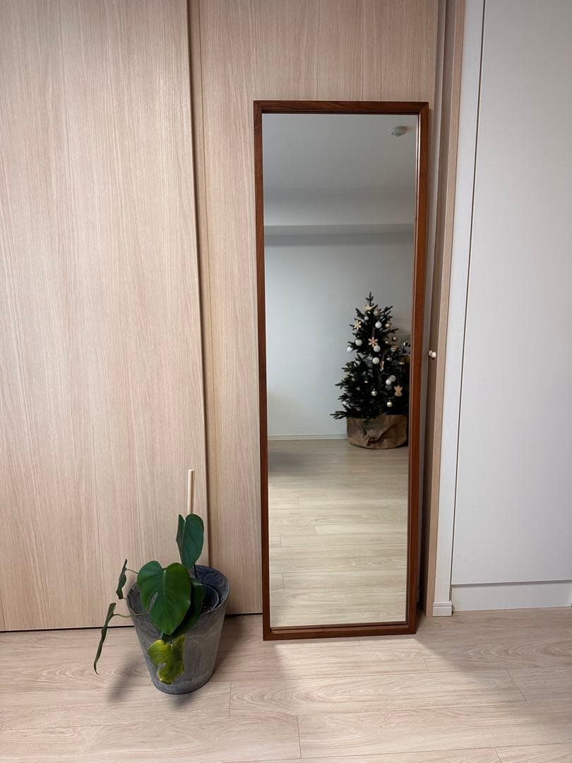 ※値下げ中26日まで【Legnatec】大型　鏡　ウォールナット