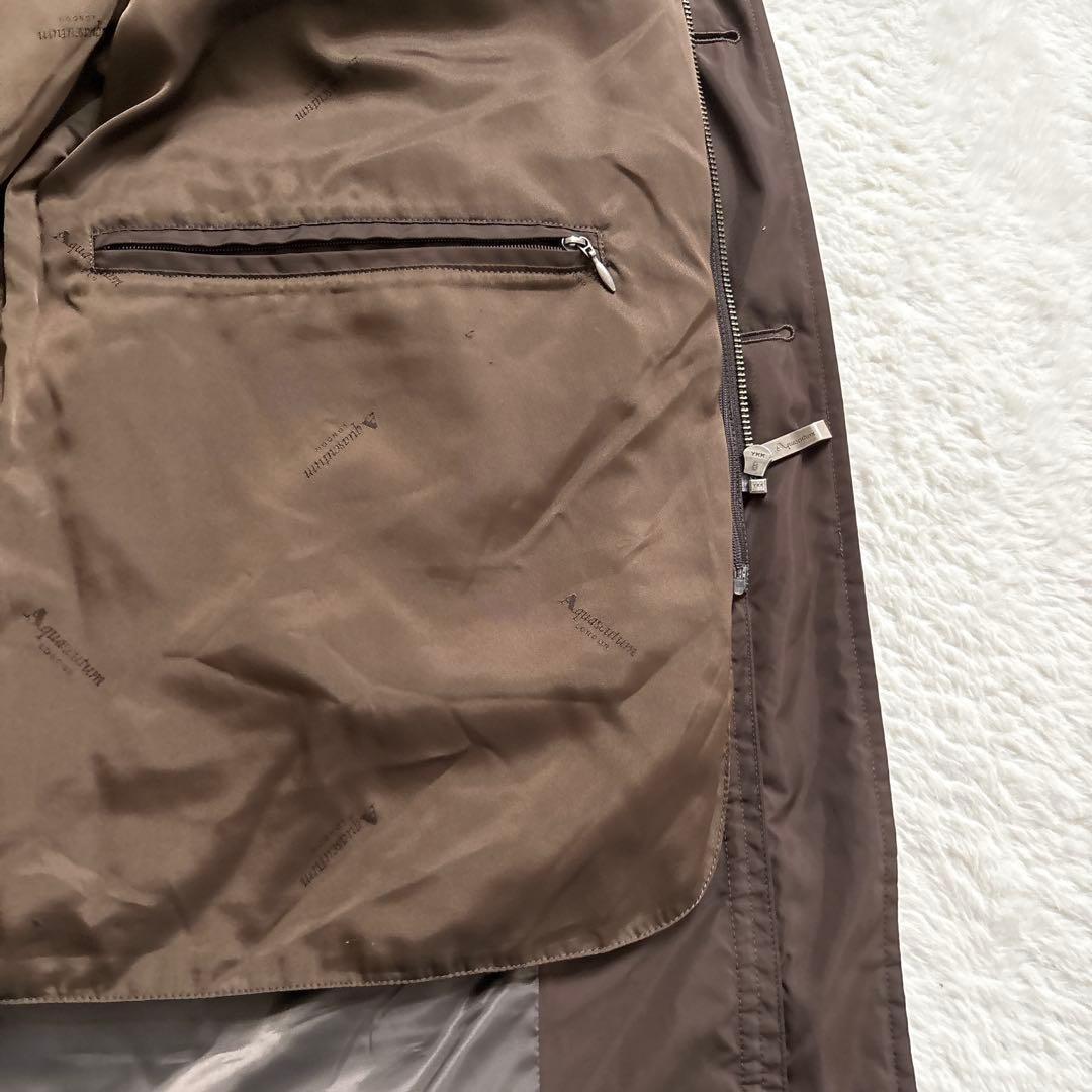 【極美品】Aquascutum ダウンロングコート ブラウン ライナー付
