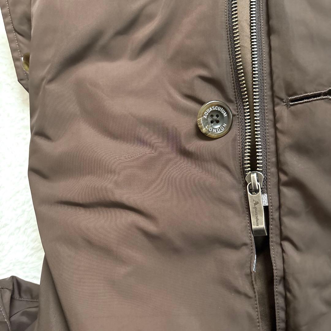 【極美品】Aquascutum ダウンロングコート ブラウン ライナー付