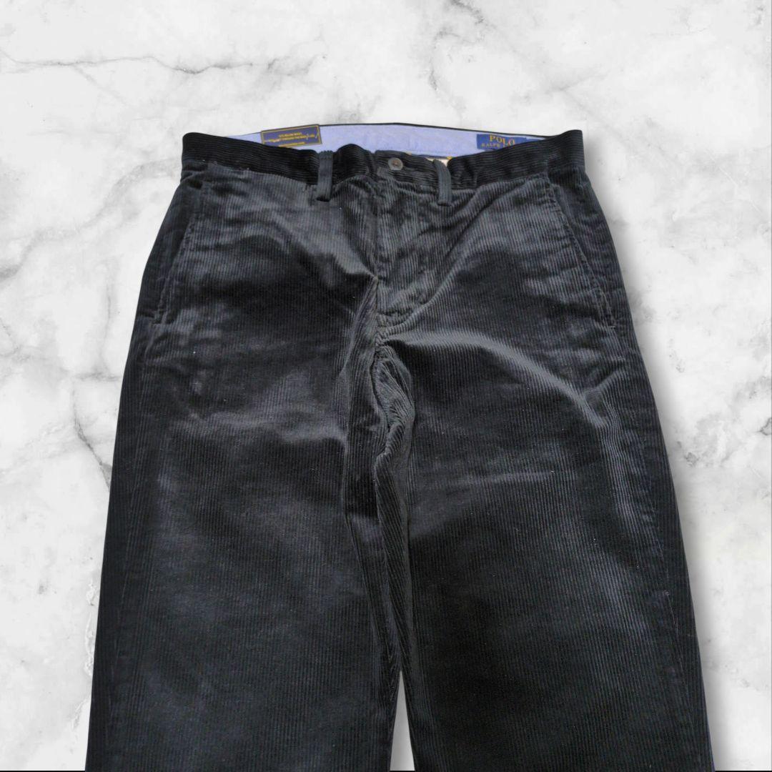 新品タグ付き✨ポロラルフローレン コーデュロイ パンツ 黒 ポニー刺繍