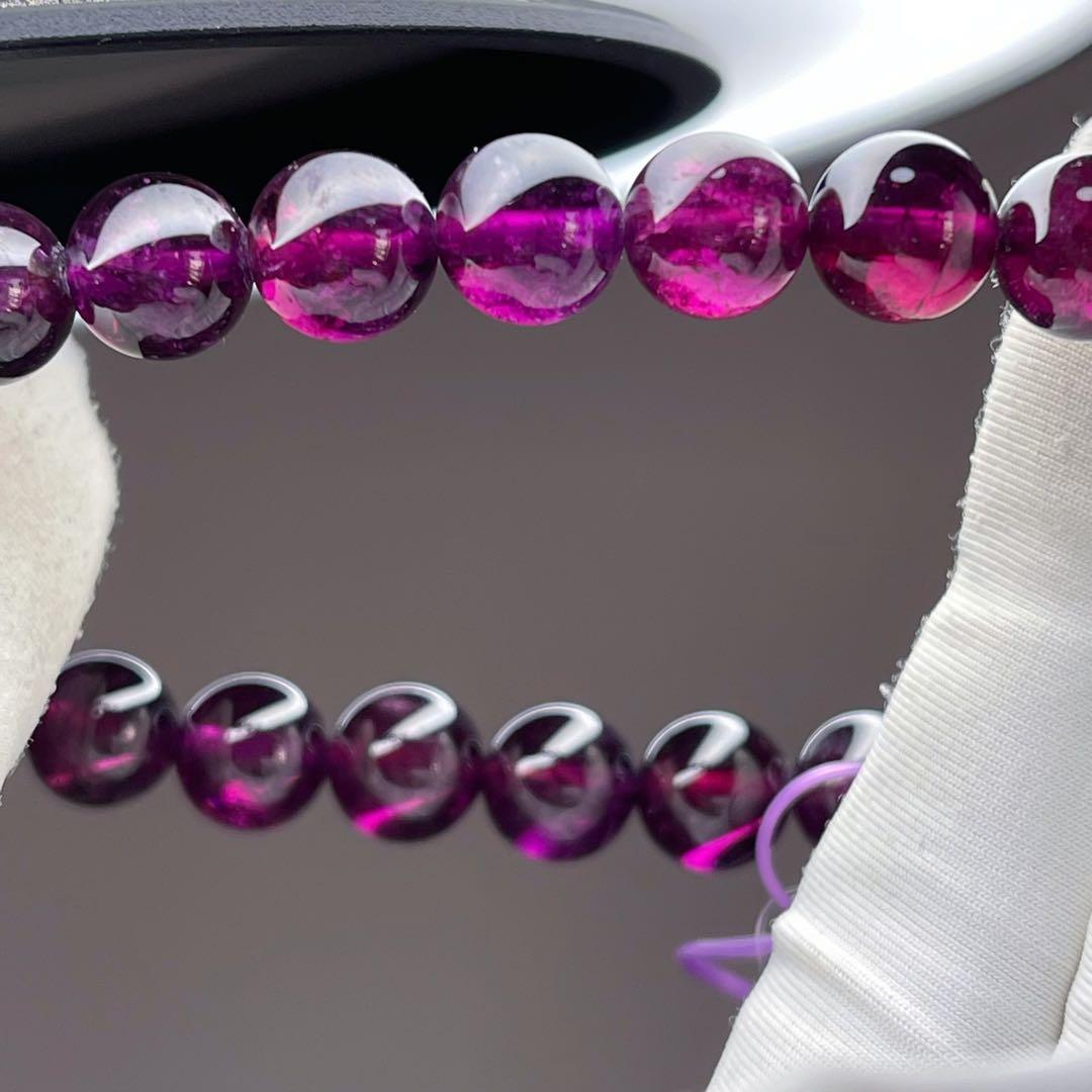 ★天然石★極上天然無処理ロードライトガーネットΦ8mmブレスレット