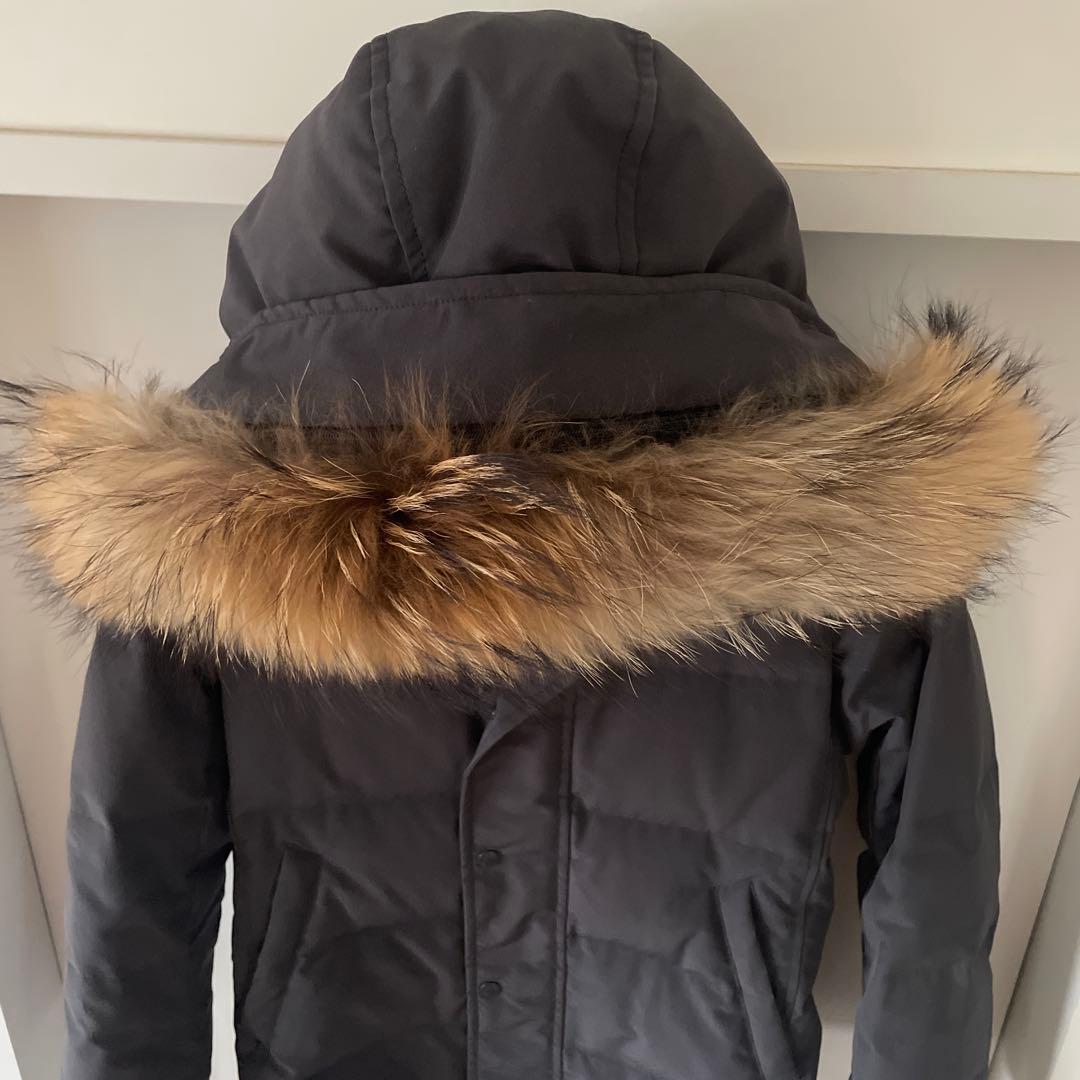 【美品】DANTON ダウンコート　34 グレー　ファー着脱可