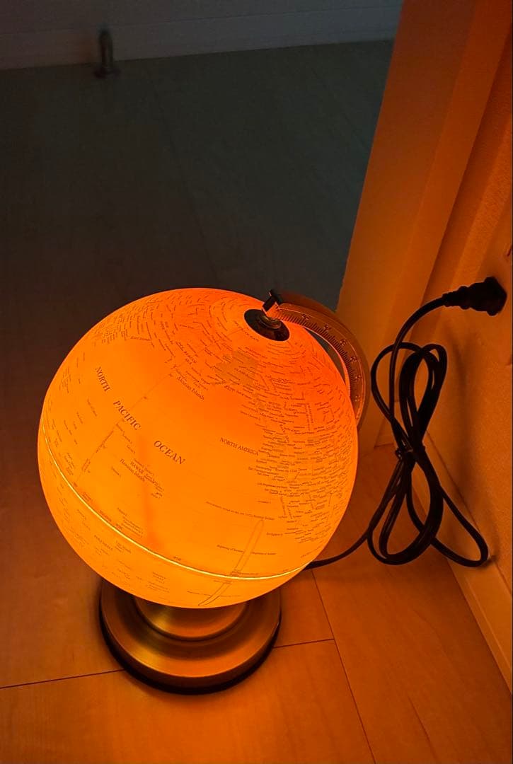 地球儀 直径20cm ランプ付き アメリカ購入品