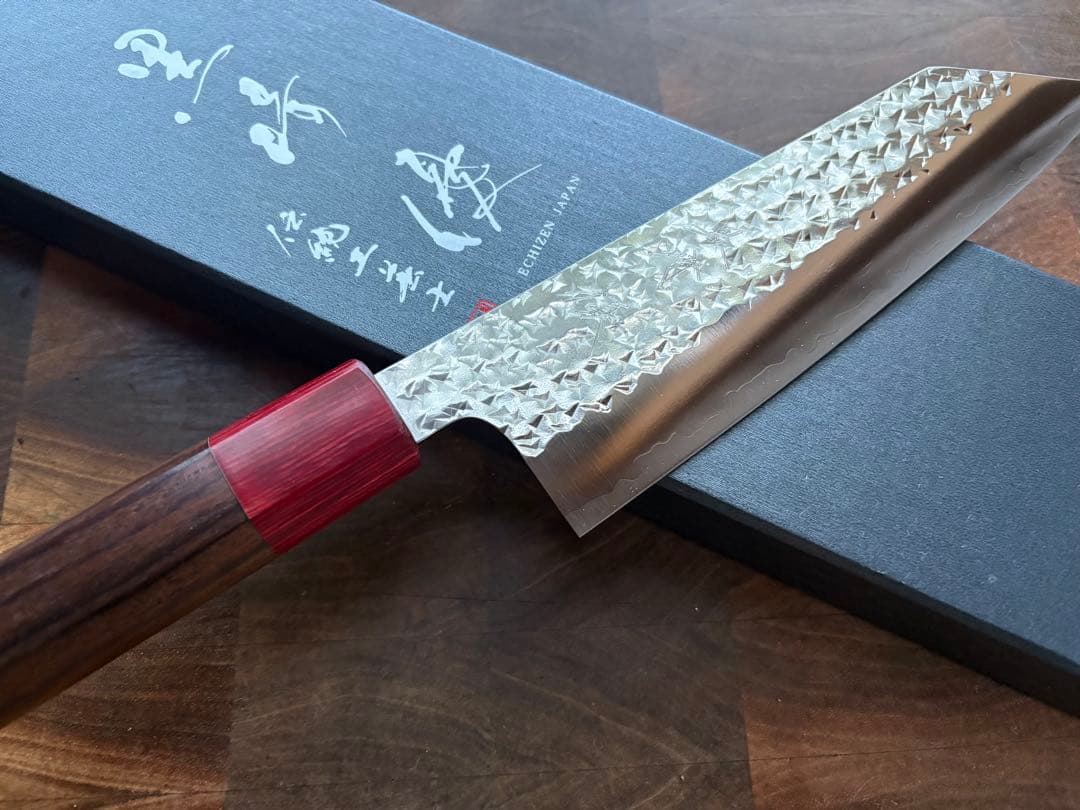 黒崎優　閃光・切付　文化 包丁 170mm 紫檀柄　万能包丁　粉末ハイス