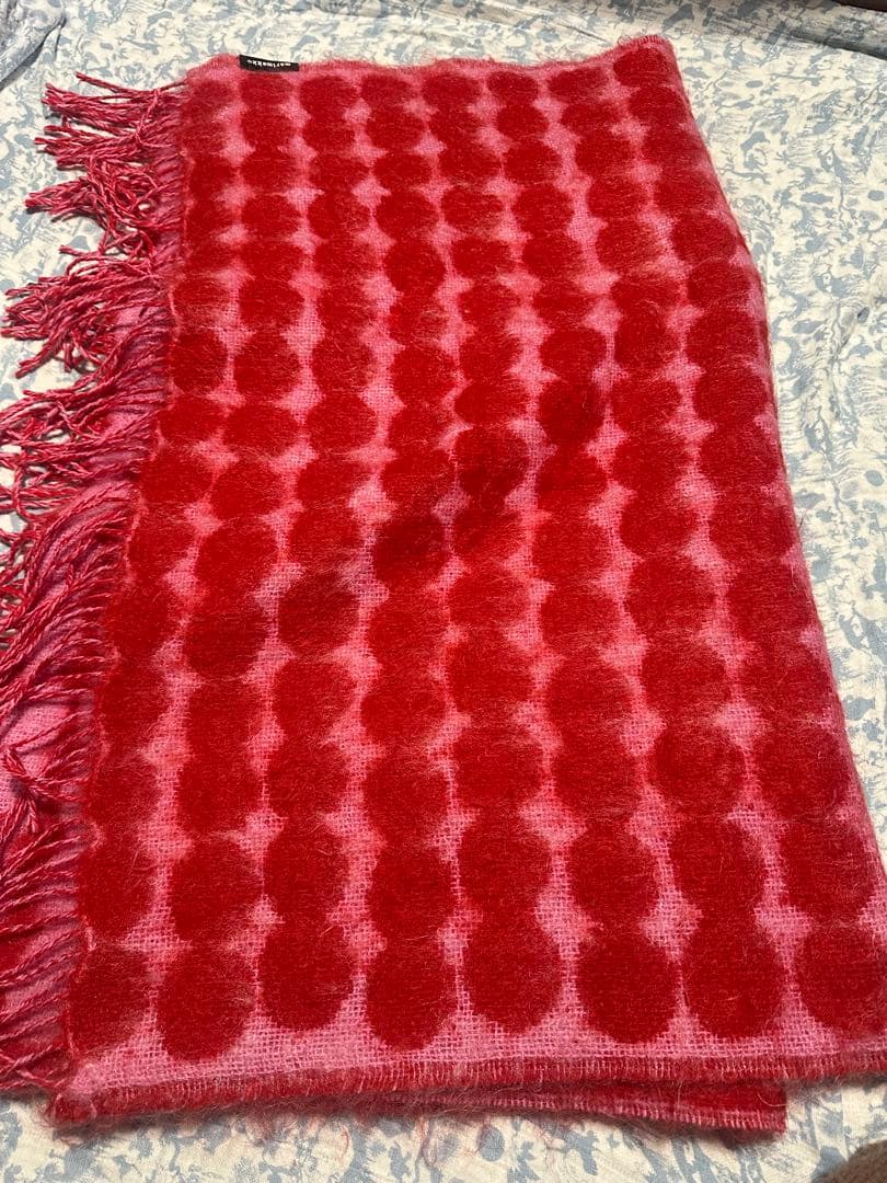 美品！marimekko ウールドットパターン ブランケット
