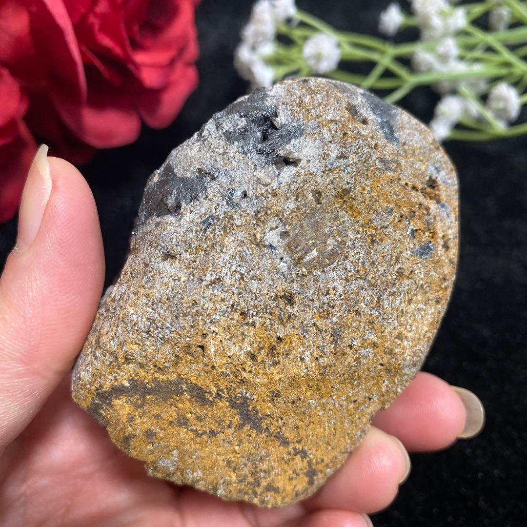 スペキュライト水晶共生クラスター アイアンローズ ヘマタイト ブラックローズ