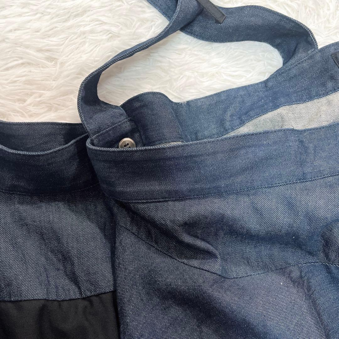 美品✨トリコ コムデギャルソン　デニム　フリル　吊りスカート　シアー　ドッキング