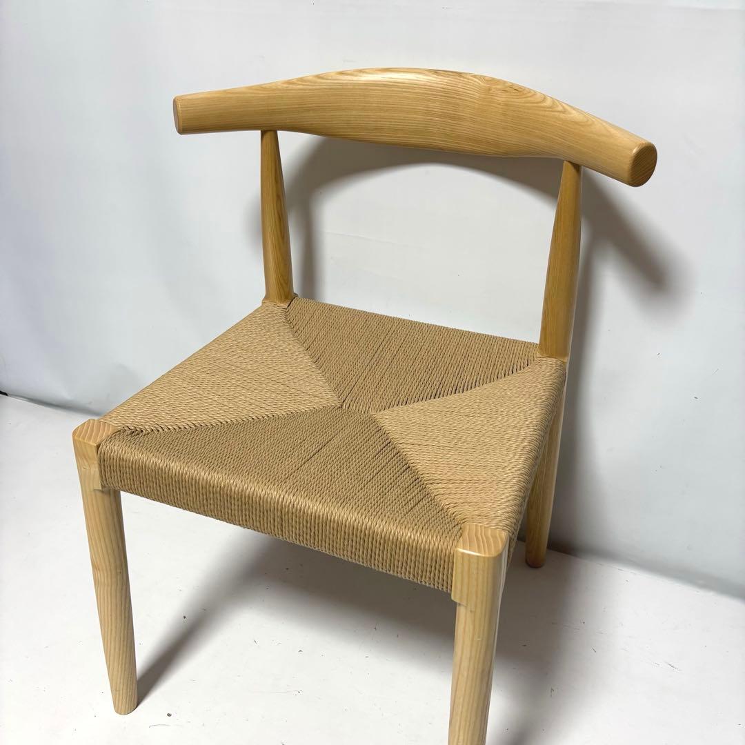 【未使用】ペーパーコード×ナチュラル　ダイニングチェア