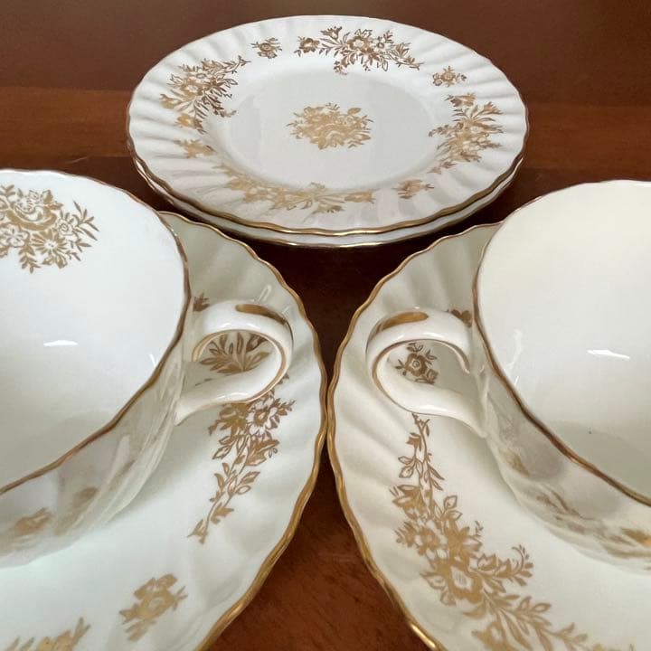 【レア美品】ミントン★ゴールドフラワー★トリオ　ペア