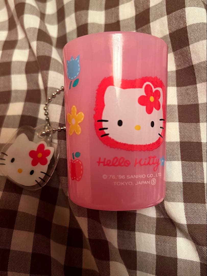 キティ　レトロ　カオハナ　トレイ　小物入れ　歯ブラシ　スポンジホルダー　ピンク