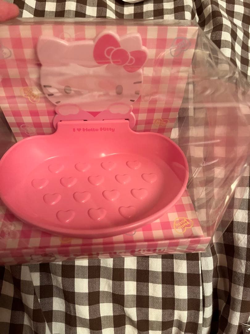 キティ　レトロ　カオハナ　トレイ　小物入れ　歯ブラシ　スポンジホルダー　ピンク