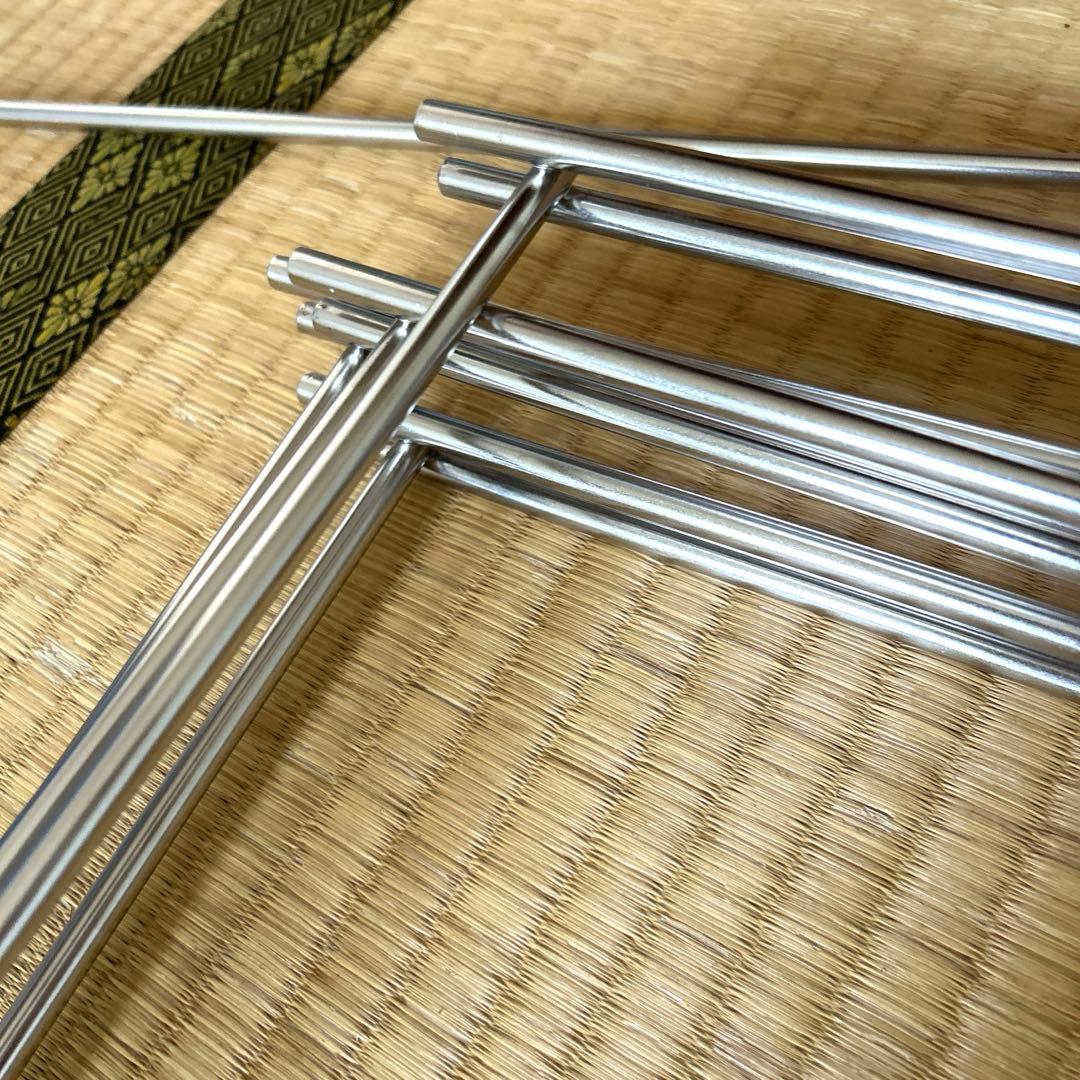 無印良品 ステンレスユニットシェルフ オーク材棚 ワイド 小 2台セット