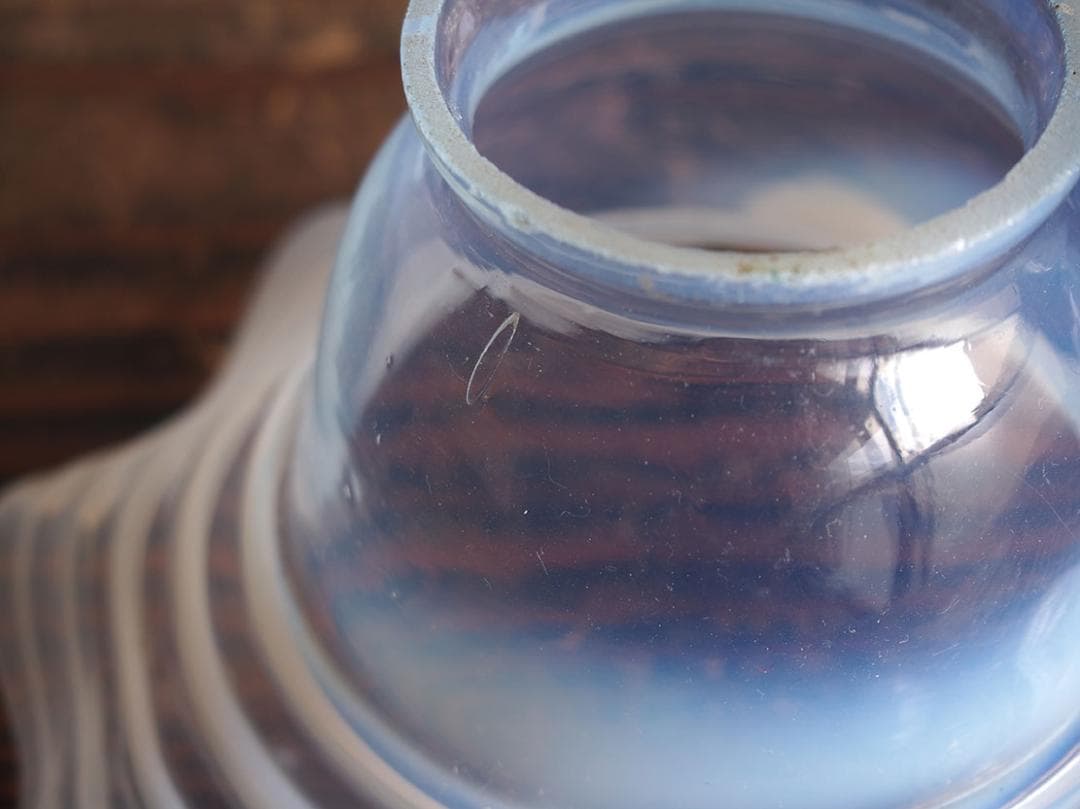 オパールガラス フリルガラス ランプシェード 大正ロマンオパールセント/K352