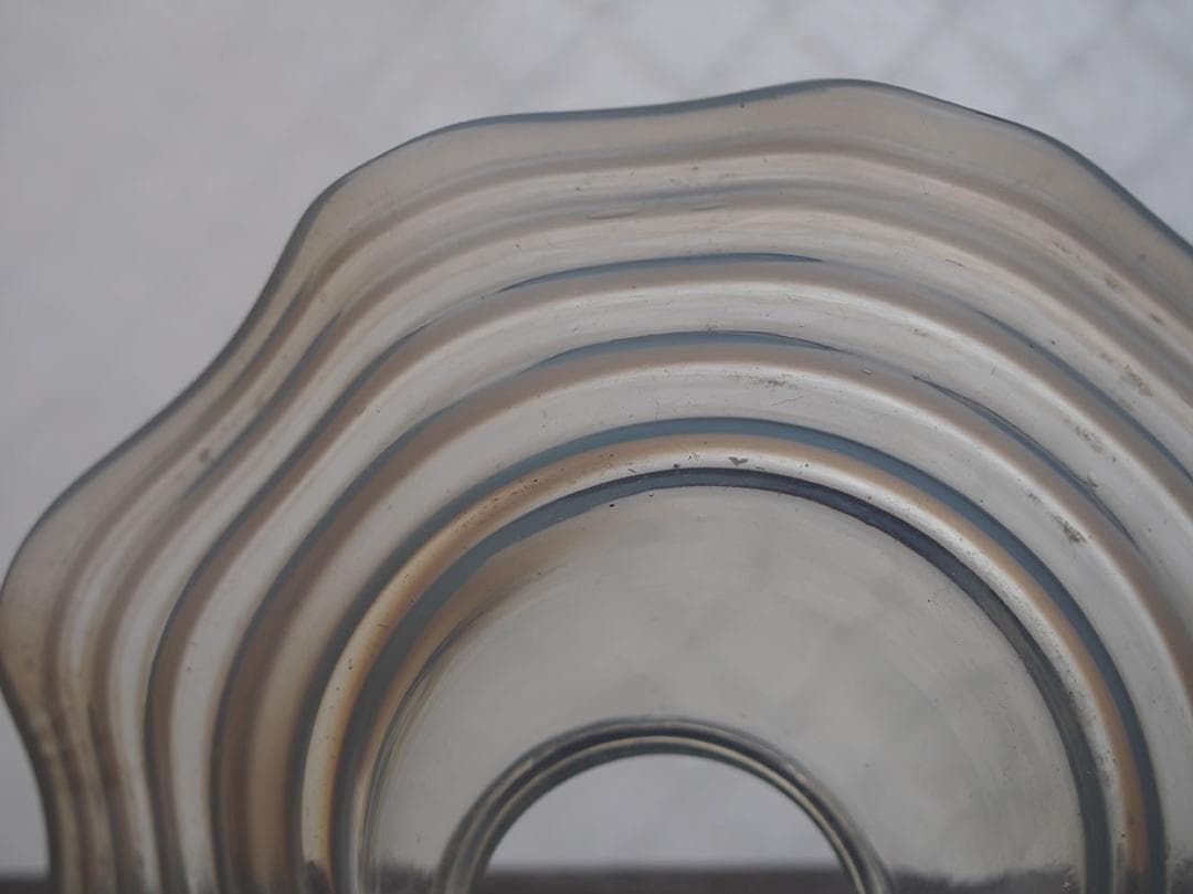 オパールガラス フリルガラス ランプシェード 大正ロマンオパールセント/K352