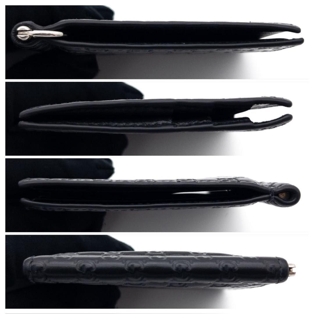 【極美品】GUCCI マネークリップ　マイクロシマ　黒　レザー