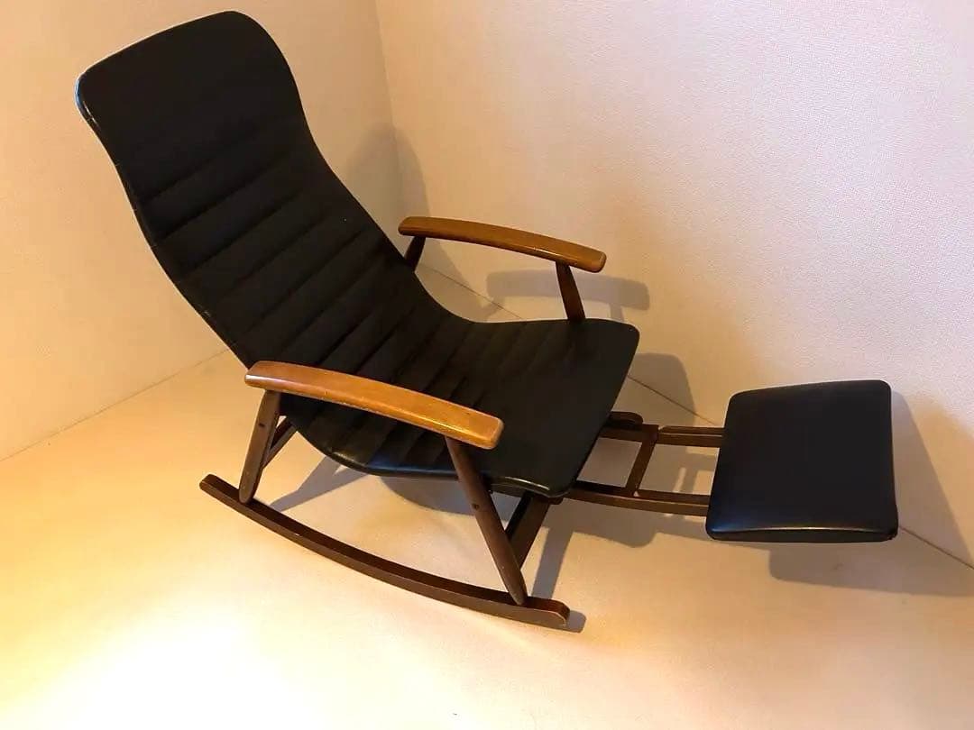 ヴィンテージ 松田家具 ロッキングチェア　フットレスト付き　ミッドセンチュリー