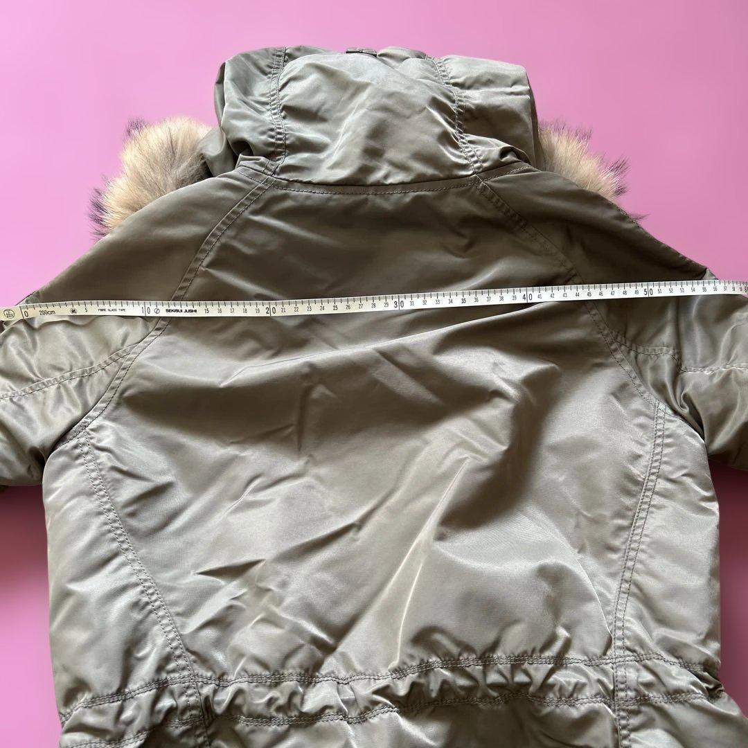 goa N-2B ミリタリー ジャケット (リアルファー付きフード) カーキ
