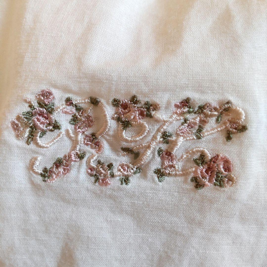 ＊ピンクハウス＊薔薇刺繍コットンレース使いリボンブラウス♪草上のお茶会シリーズ