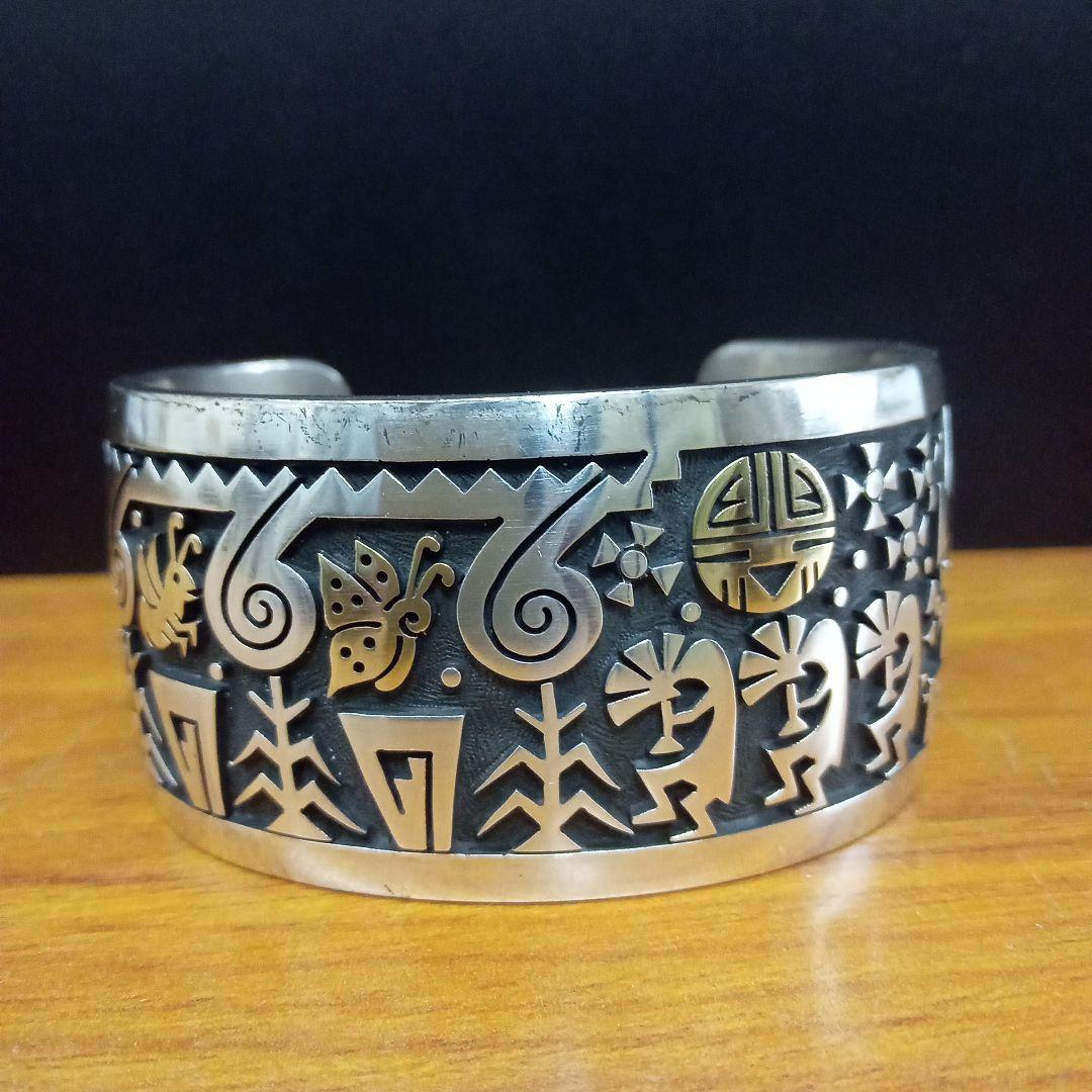 ホピ族　バングル　Gary ＆Elise Yoyoki 14K