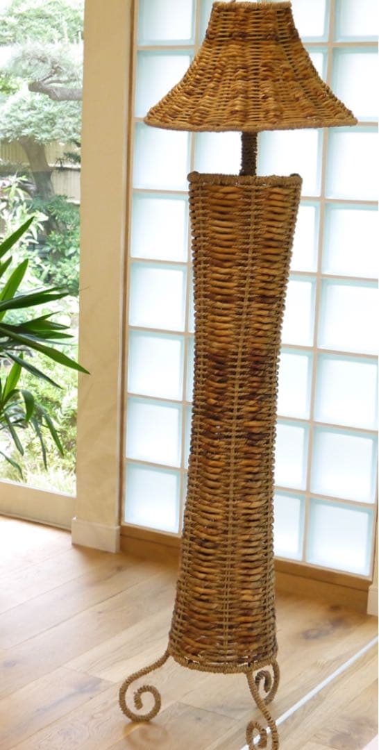 インテリア照明フロアランプ◆ナチュラル間接アジアンバリ雑貨オブジェ和ライト家具