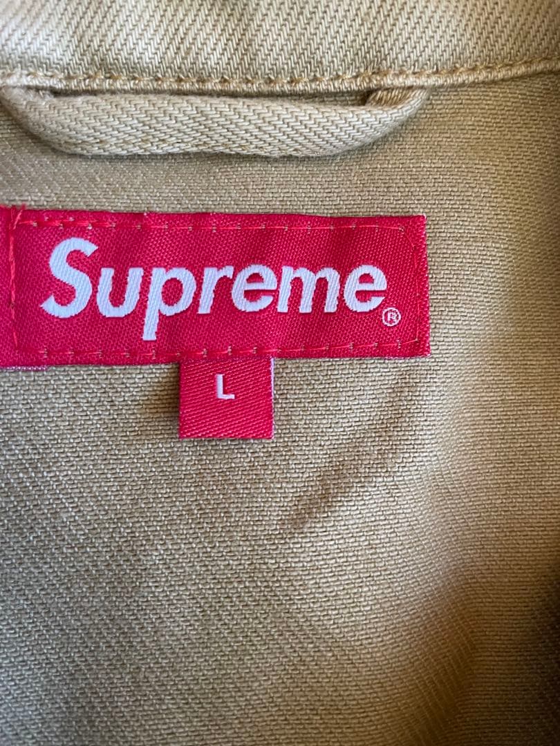 Supreme snap front twill jacket Lサイズ
