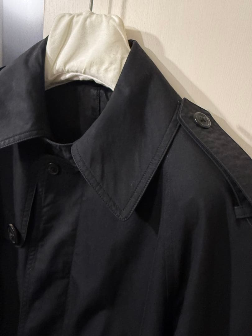 本人期　Margiela 05AW ステンカラーコート 48 ブラック