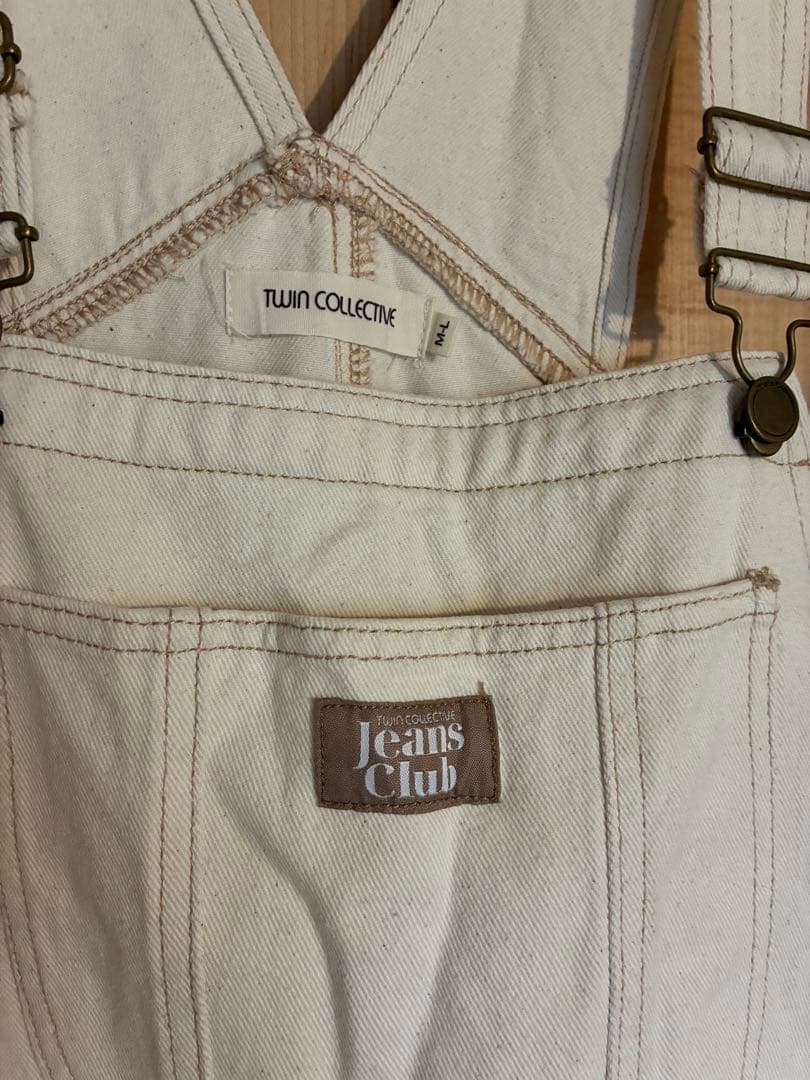 Twin collective オーバーオール　ホワイト　sorm86 M-L