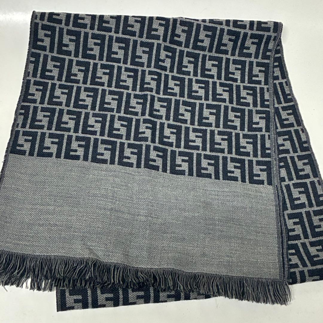 【FENDI】ズッカデザイン ウール素材 ストール マフラー
