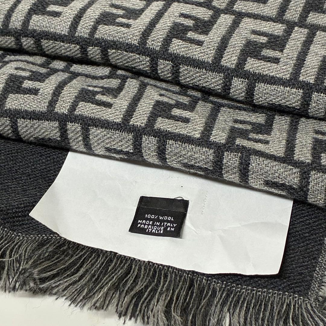 【FENDI】ズッカデザイン ウール素材 ストール マフラー