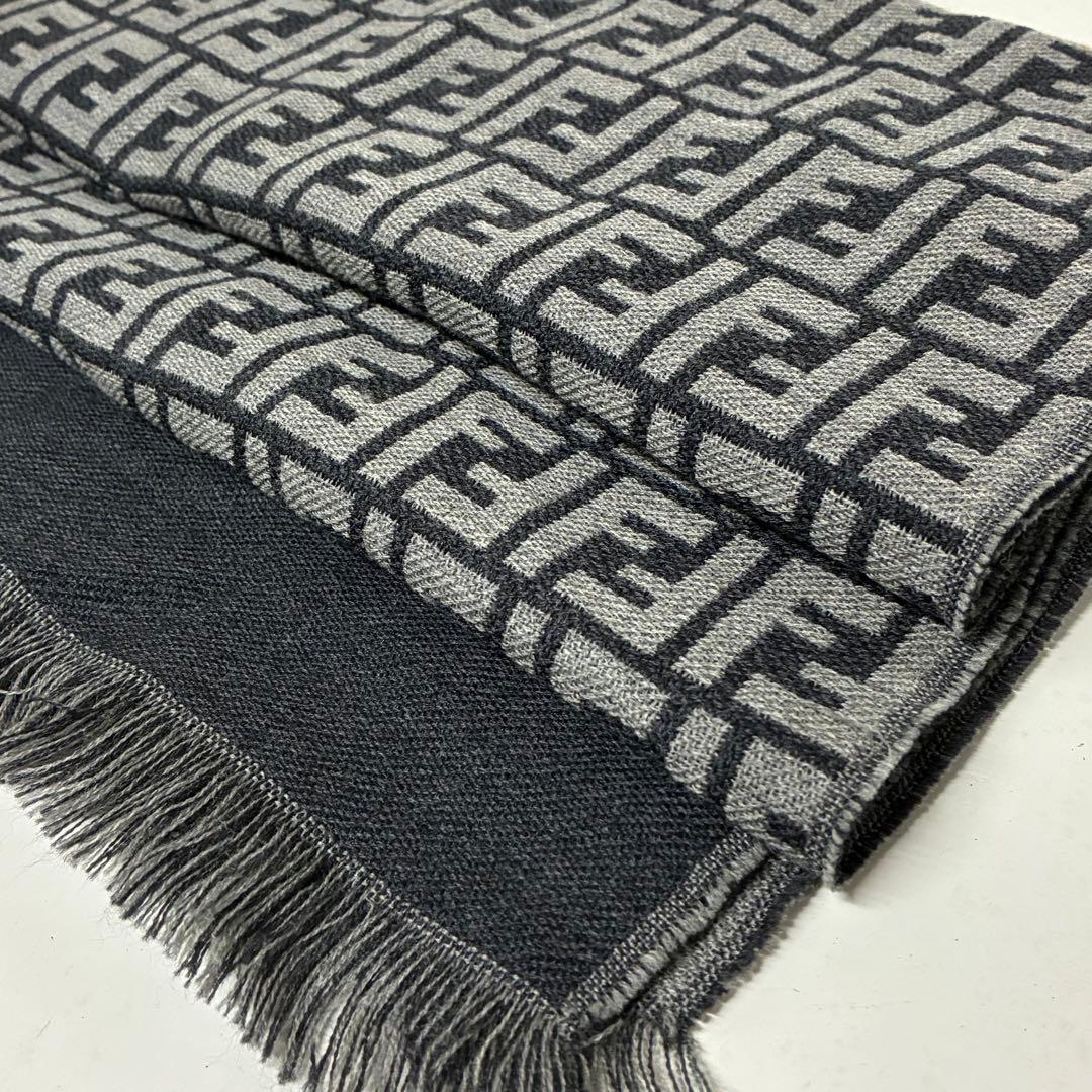 【FENDI】ズッカデザイン ウール素材 ストール マフラー