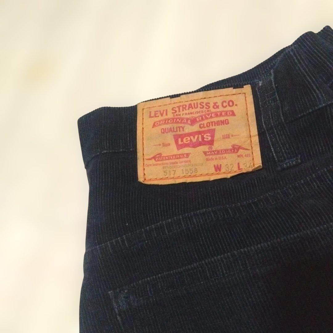 Levi's 517 コーデュロイ Black 80s USA製 W32L34