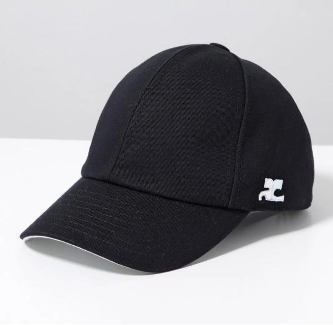 courreges キャップ　ブラック　S