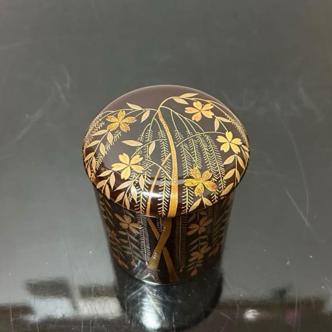 枝垂桜蒔絵金輪寺茶器　茶道具懐石茶箱鵬雲斎坐忘斎淡々斎即中斎棗水指茶杓水屋茶碗
