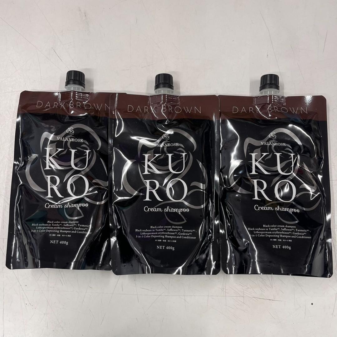 K◇ 未使用 バランローズ KURO クリームシャンプー ダークブラウン 3個