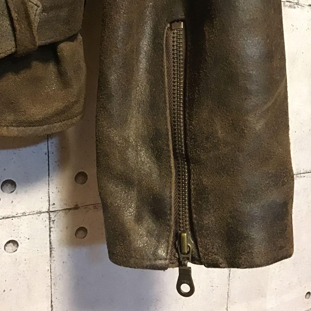 ユーロ　ビンテージ　ダブルライダース　レザー　ステンシル　ペイント　カスタム