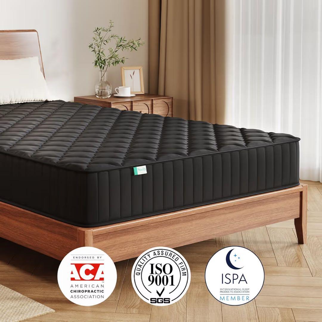 Novilla マットレス ダブル 硬め 極厚20cm 高反発ウレタン180N