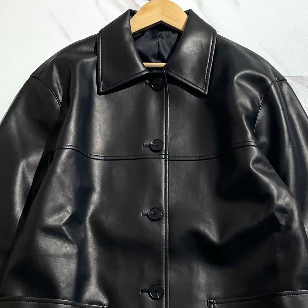 極美品 25AW✨BEAUTY&YOUTH レザーライク カバーオール