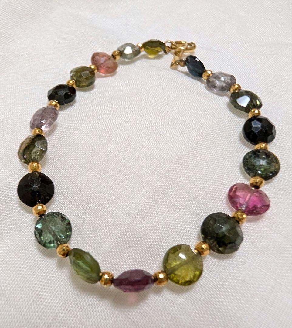 トルマリン ブレスレット 留め具Ｋ18