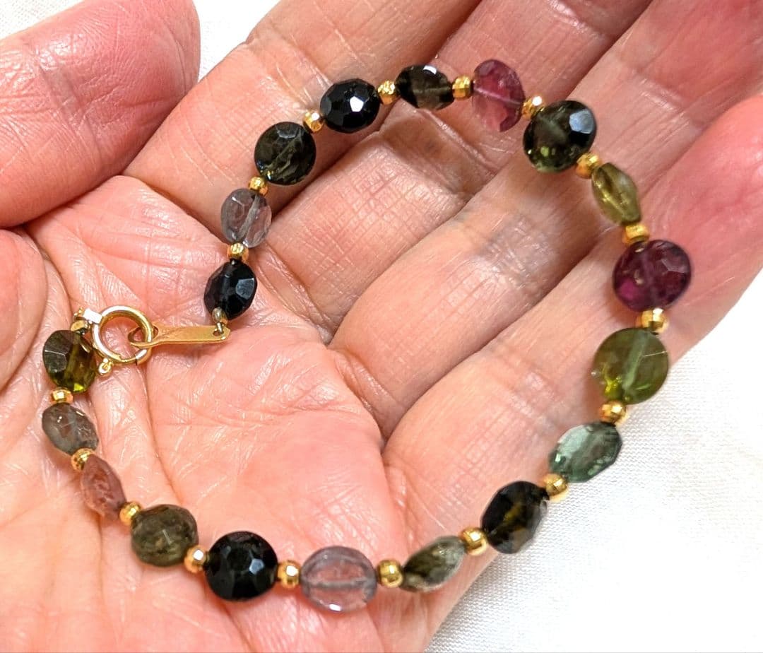 トルマリン ブレスレット 留め具Ｋ18