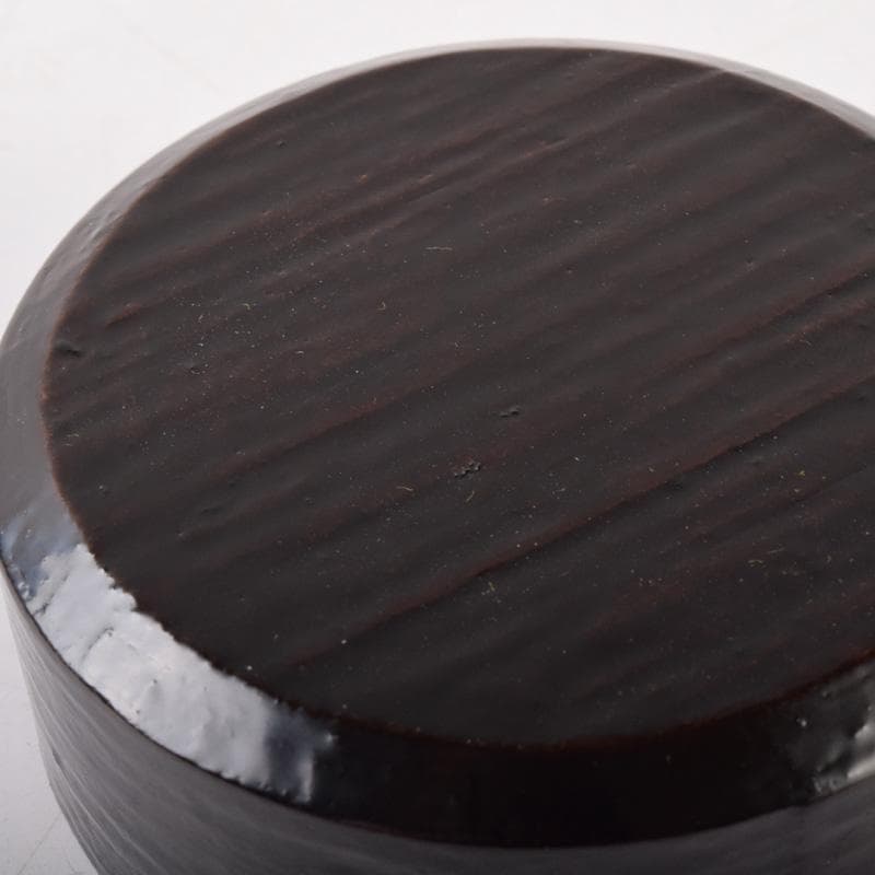 マル　茶道具　山中塗　中村宗悦作　真塗曲　雪吹棗　共布共箱　V　7456