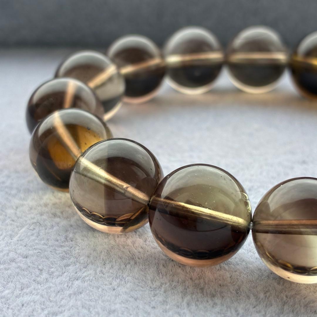 最終SALE☆★天然石☆ ゼウスクォーツ　ルチル　スモーキー シトリン14.5