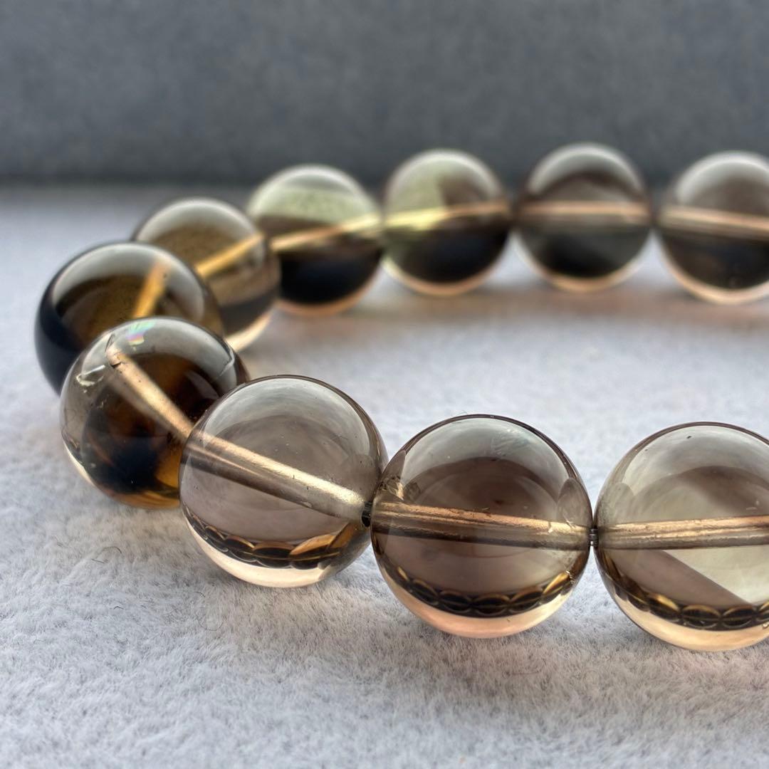 最終SALE☆★天然石☆ ゼウスクォーツ　ルチル　スモーキー シトリン14.5