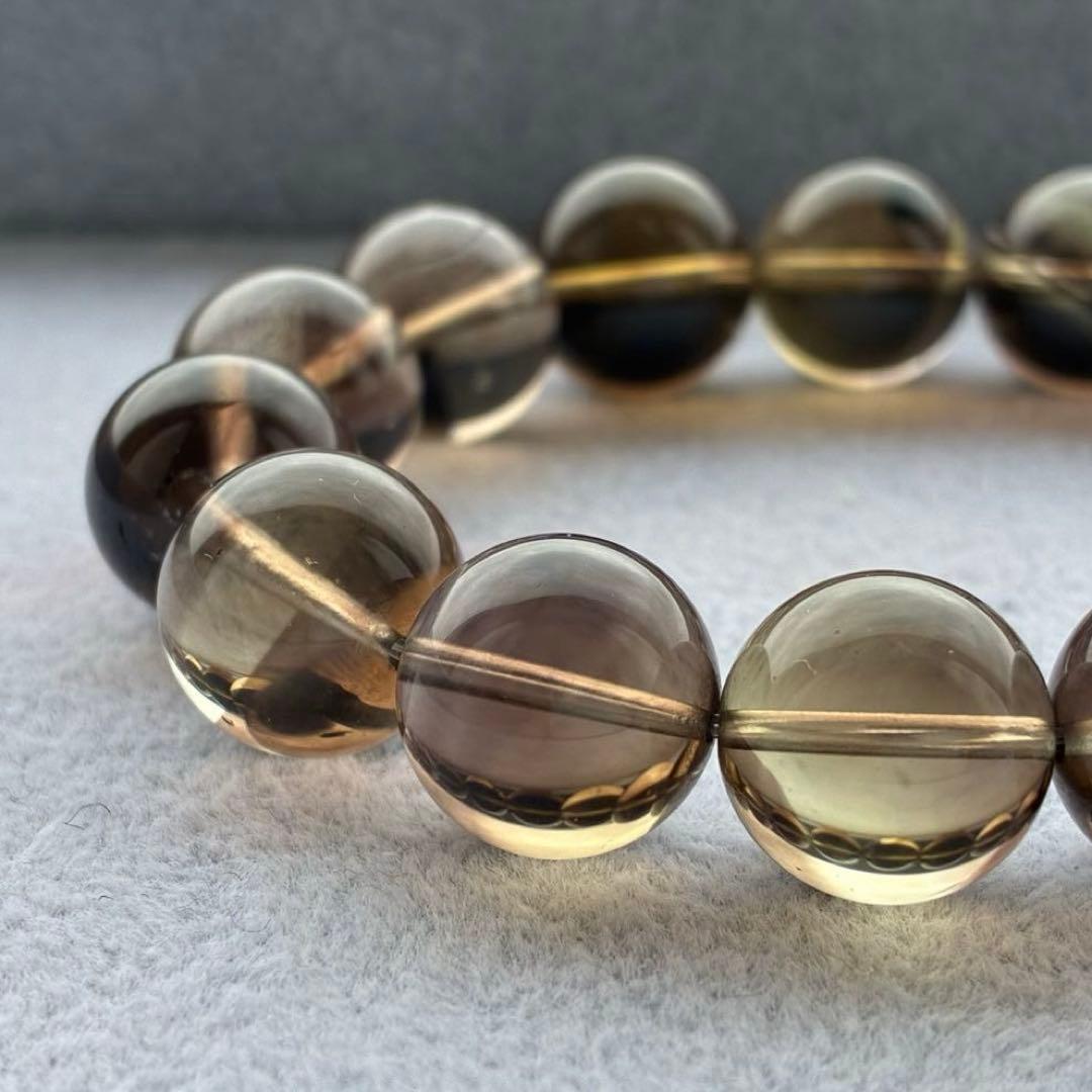 最終SALE☆★天然石☆ ゼウスクォーツ　ルチル　スモーキー シトリン14.5