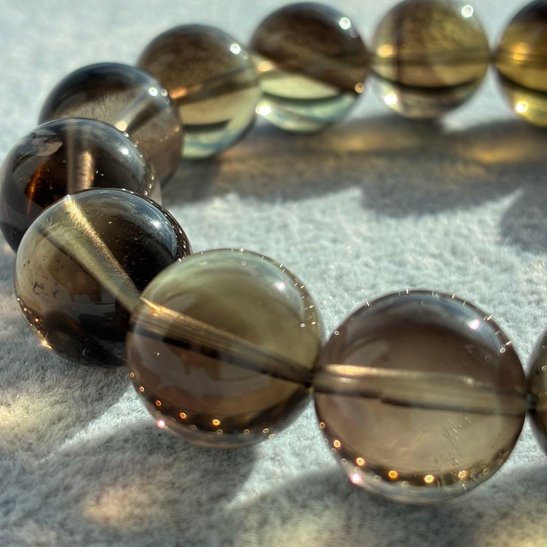 最終SALE☆★天然石☆ ゼウスクォーツ　ルチル　スモーキー シトリン14.5